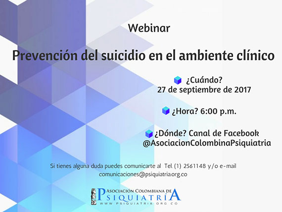 Webinar 'Prevención del suicidio en el ambiente clínico'