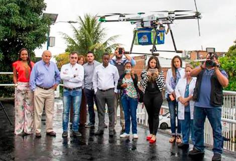 Cali usa drones para movilizar y transportar muestras médicas entre diferentes centros de salud