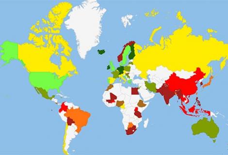 Mapa interactivo en línea de la Fundación Internacional de Osteoporosis.