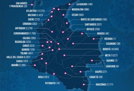 Colombia es el séptimo país con más casos de América.