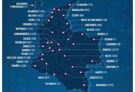En el último reporte diario MinSalud confirmó 1.530 nuevos casos y 55 personas más fallecidas.