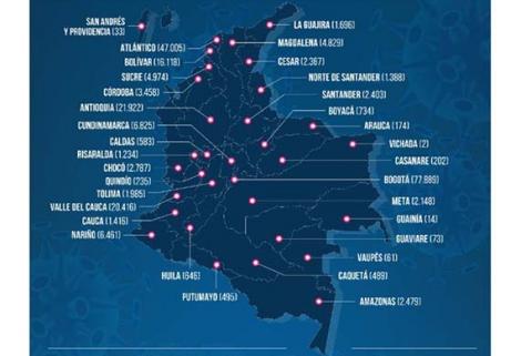 El nuevo total de casos confirmados por MinSalud en Colombia es de 233.541 y 7.975 muertes.