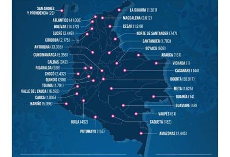 El nuevo total de casos confirmados por MinSalud en Colombia es de 182.140 y 6.288 muertes.