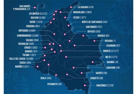 El nuevo total de casos confirmados por MinSalud es de 102.009 y 3.470 muertes. 