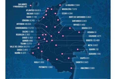 El nuevo total de casos confirmados por MinSalud en Colombia es de 367.196 y 12.250 muertes.